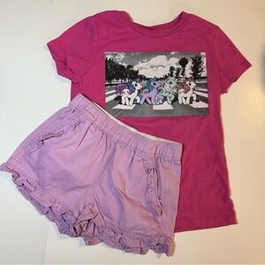 J.Crew Crewcuts 7Y Lavender Ruffle Trim Shorts